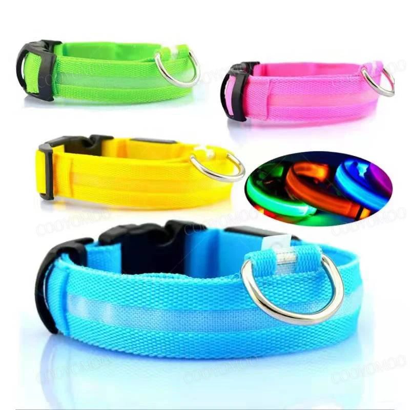 Usb Cat Dogs Collars Detachable Night Led Glow