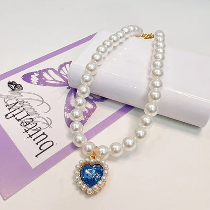 Adjustable Pet Pearl Necklace Accessories